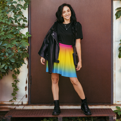 Pan Pride Gradient Skater Skirt