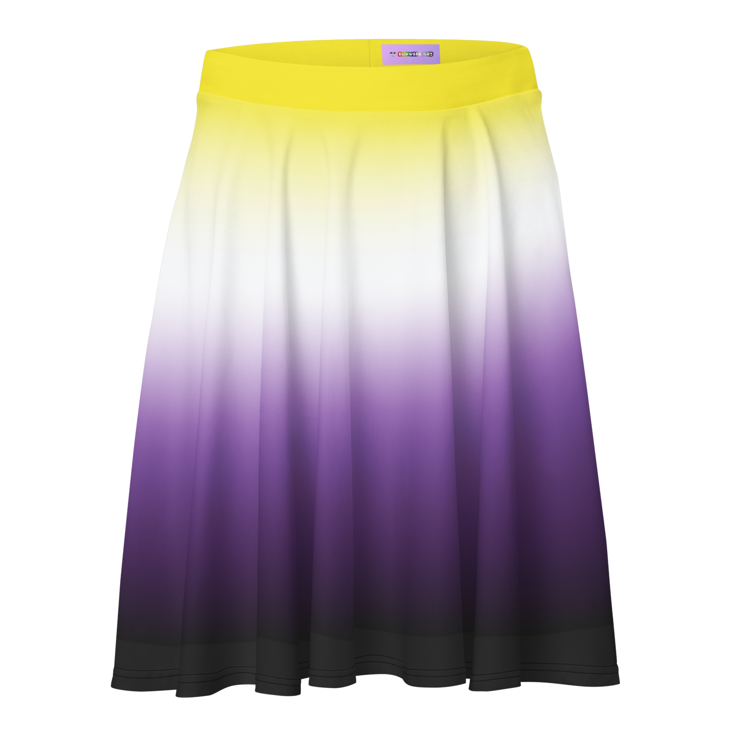 Enby Pride Gradient Skater Skirt