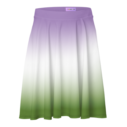 Genderqueer Pride Gradient Skater Skirt