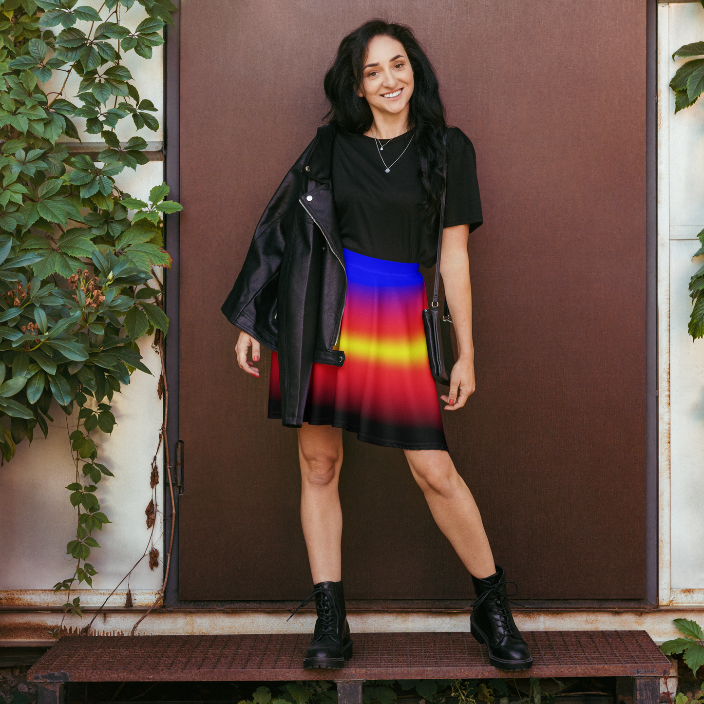 Poly Pride Gradient Skater Skirt