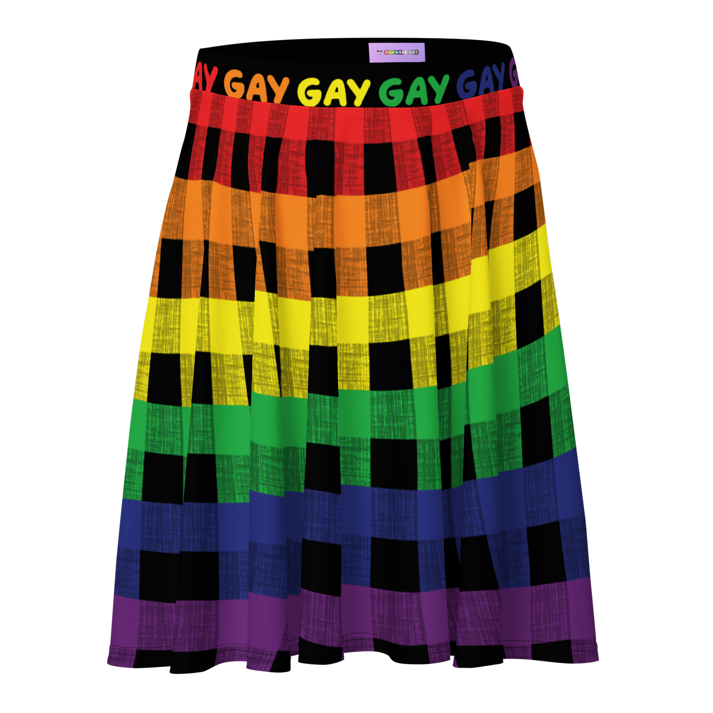 Rainbow Flannel Skater Skirt - GAY