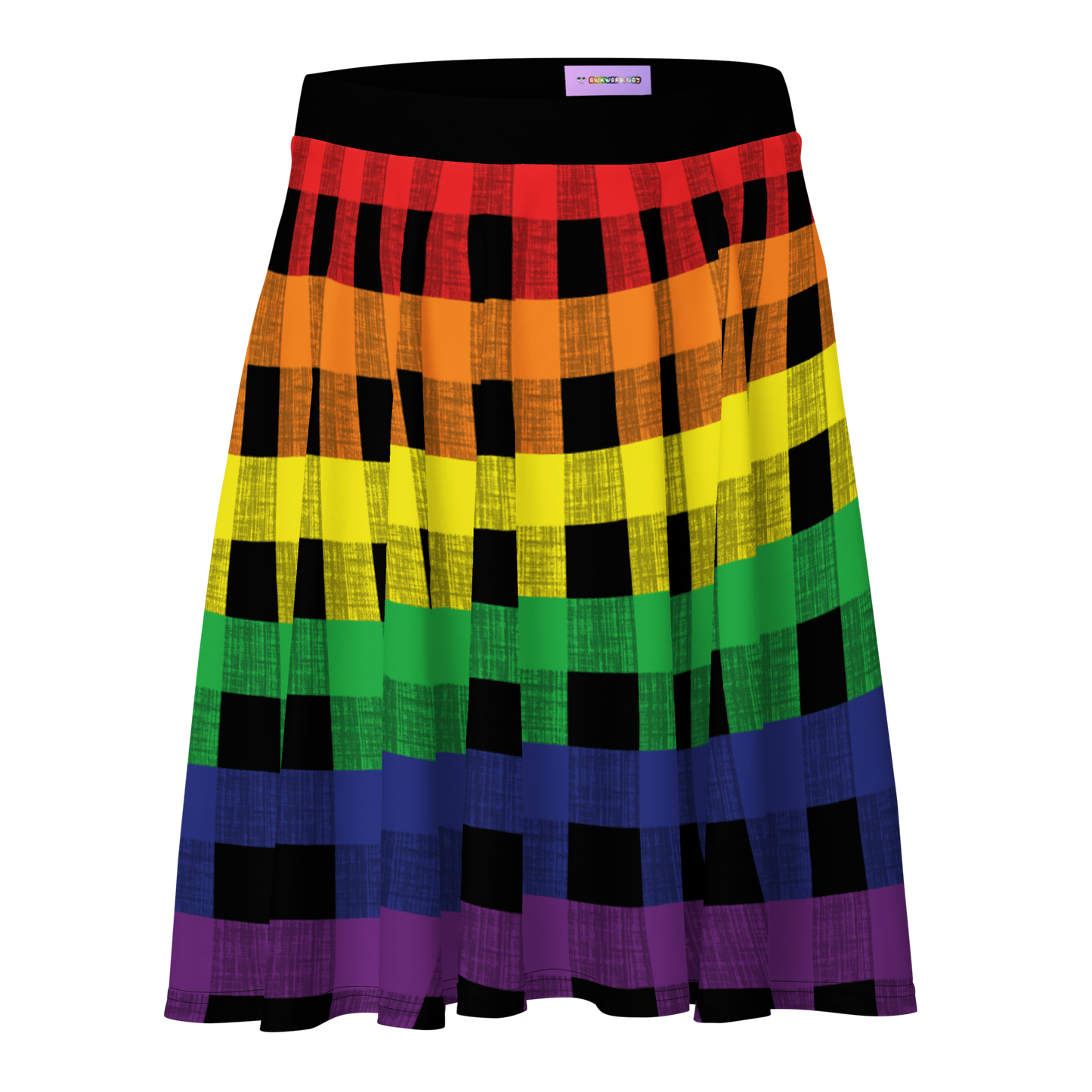 Rainbow Flannel Skater Skirt