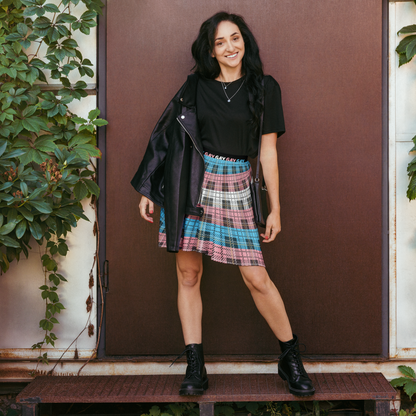 Trans Plaid Skater Skirt - GAY