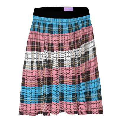 Trans Plaid Skater Skirt