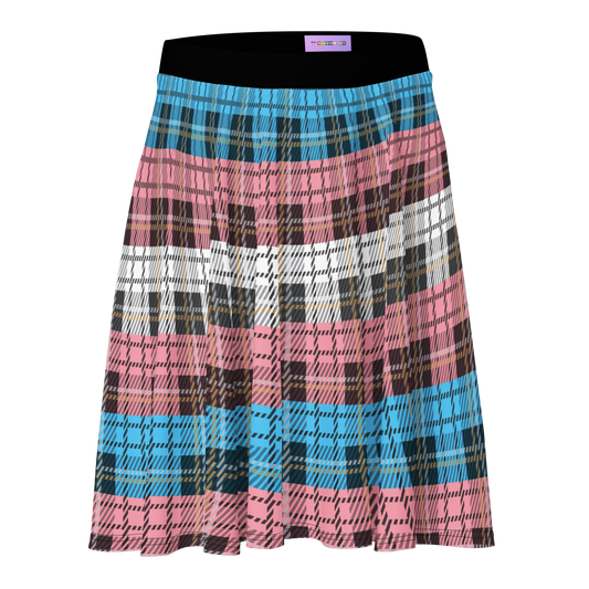 Trans Plaid Skater Skirt