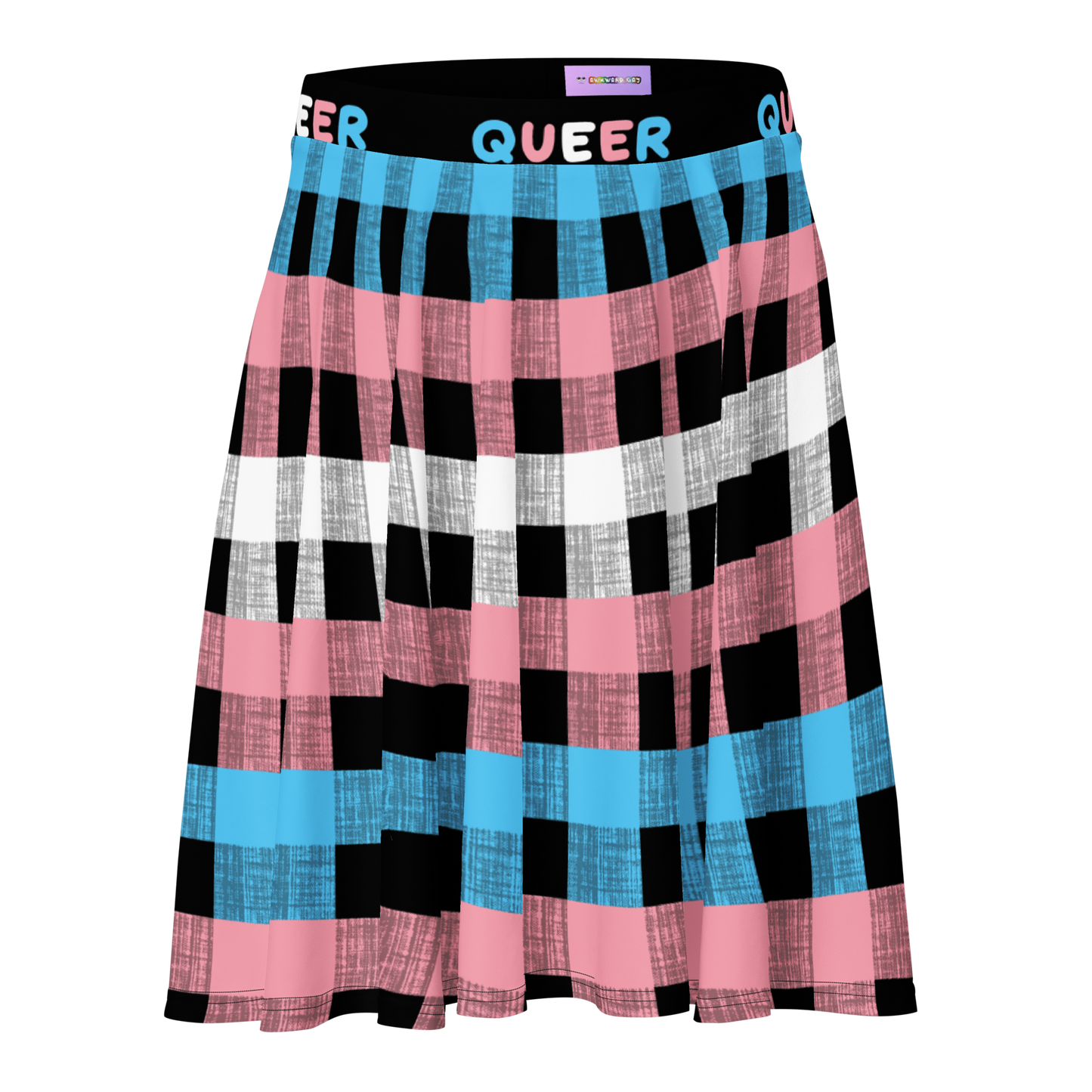 Trans Flannel Skater Skirt - QUEER