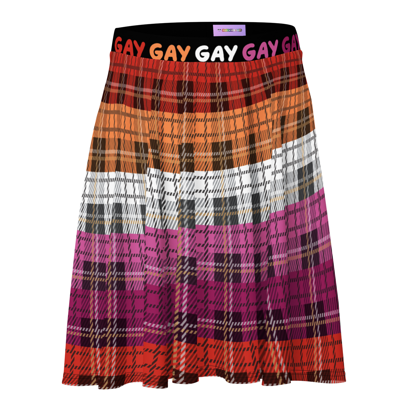 Lesbian Plaid Skater Skirt - GAY