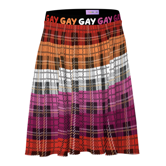 Lesbian Plaid Skater Skirt - GAY