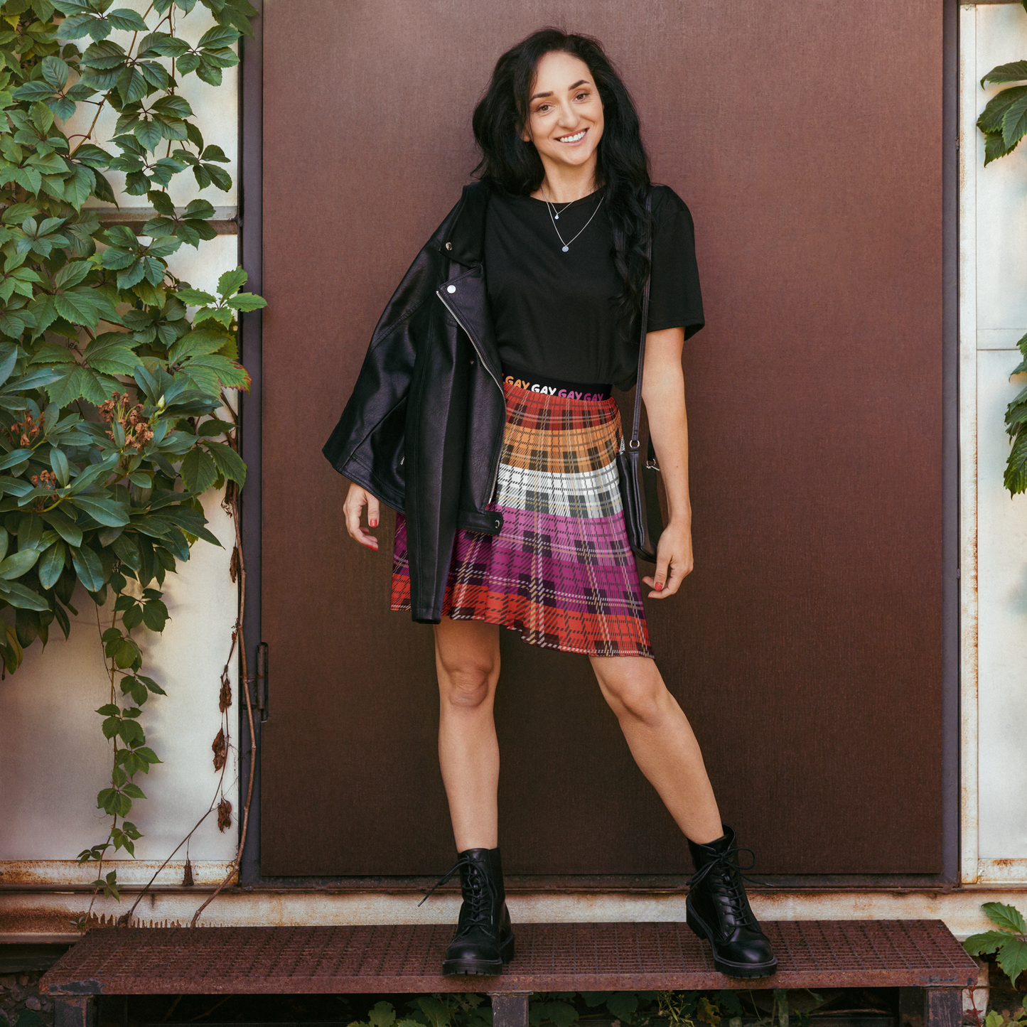 Lesbian Plaid Skater Skirt - GAY