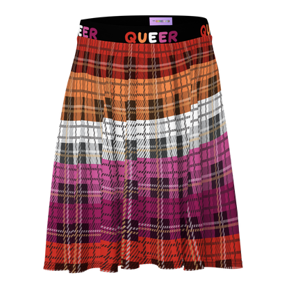 Lesbian Plaid Skater Skirt - QUEER