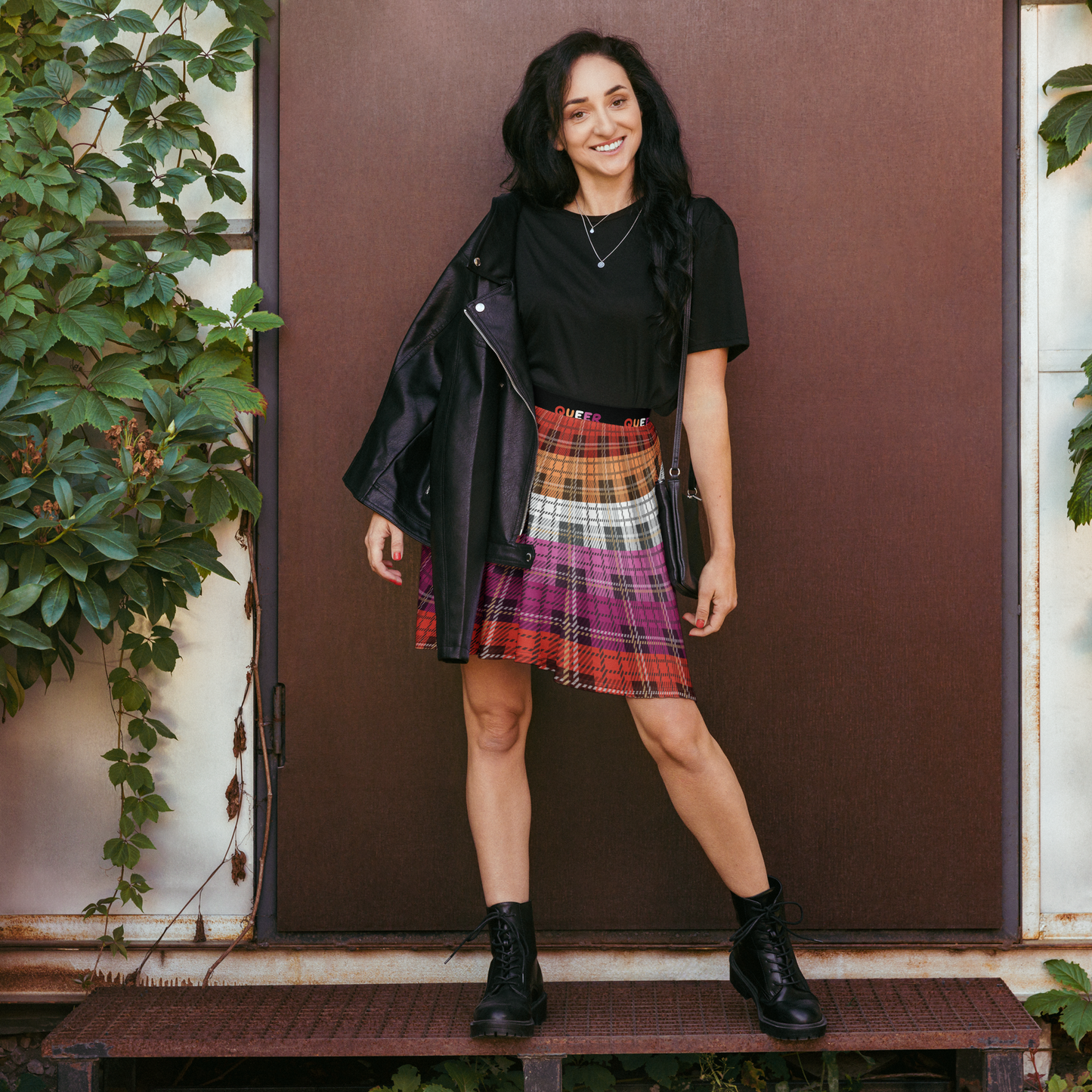 Lesbian Plaid Skater Skirt - QUEER