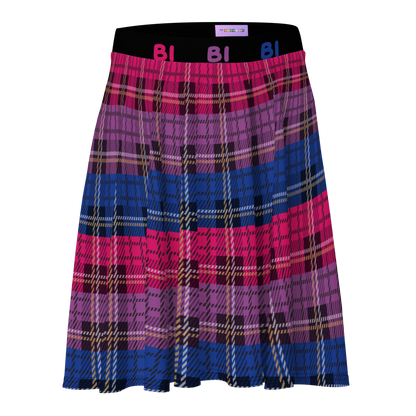 Bi Plaid Skater Skirt - BI