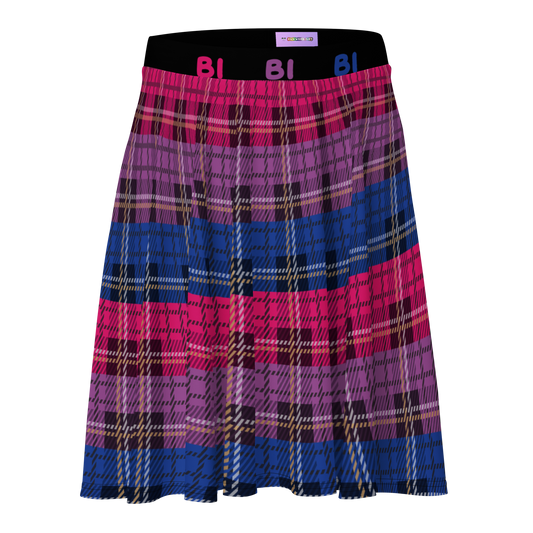 Bi Plaid Skater Skirt - BI