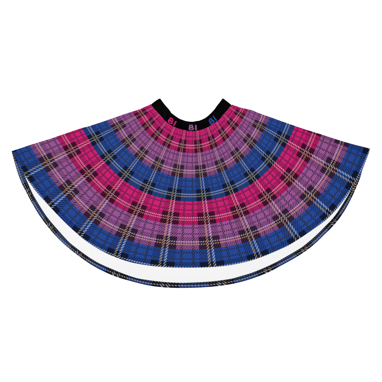 Bi Plaid Skater Skirt - BI