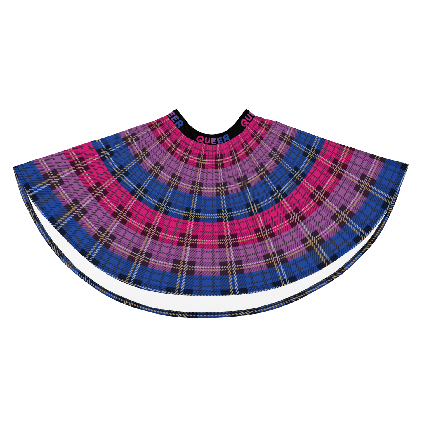 Bi Plaid Skater Skirt - QUEER