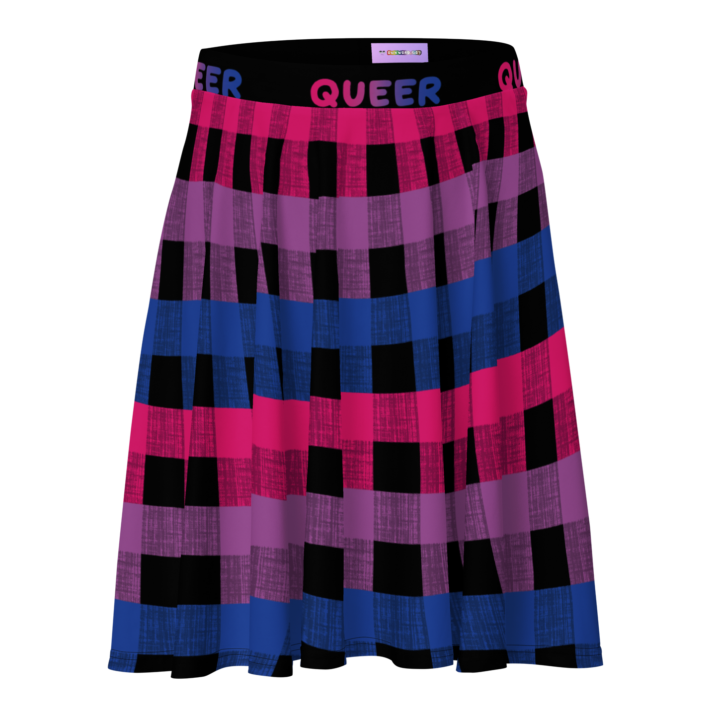 Bi Flannel Skater Skirt - QUEER