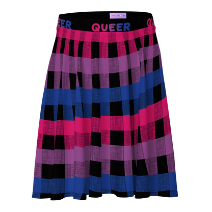 Bi Flannel Skater Skirt - QUEER