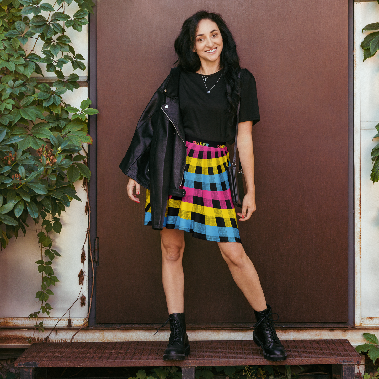 Pan Flannel Skater Skirt - QUEER