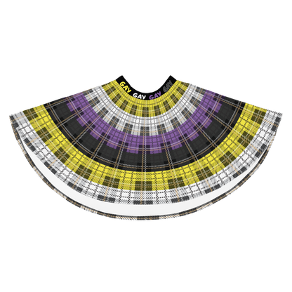 Enby Plaid Skater Skirt - GAY