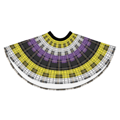 Enby Plaid Skater Skirt