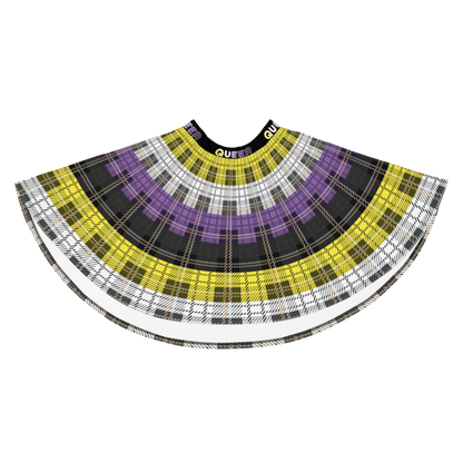 Enby Plaid Skater Skirt - QUEER