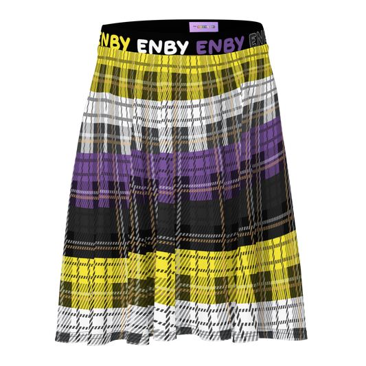 Enby Plaid Skater Skirt - ENBY