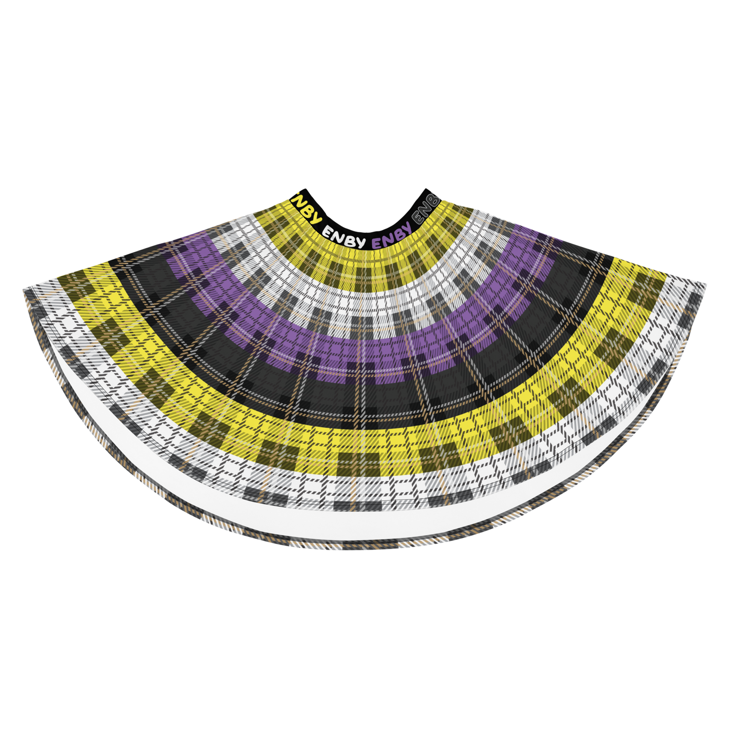 Enby Plaid Skater Skirt - ENBY