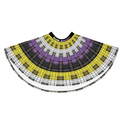 Enby Plaid Skater Skirt - NON-BINARY