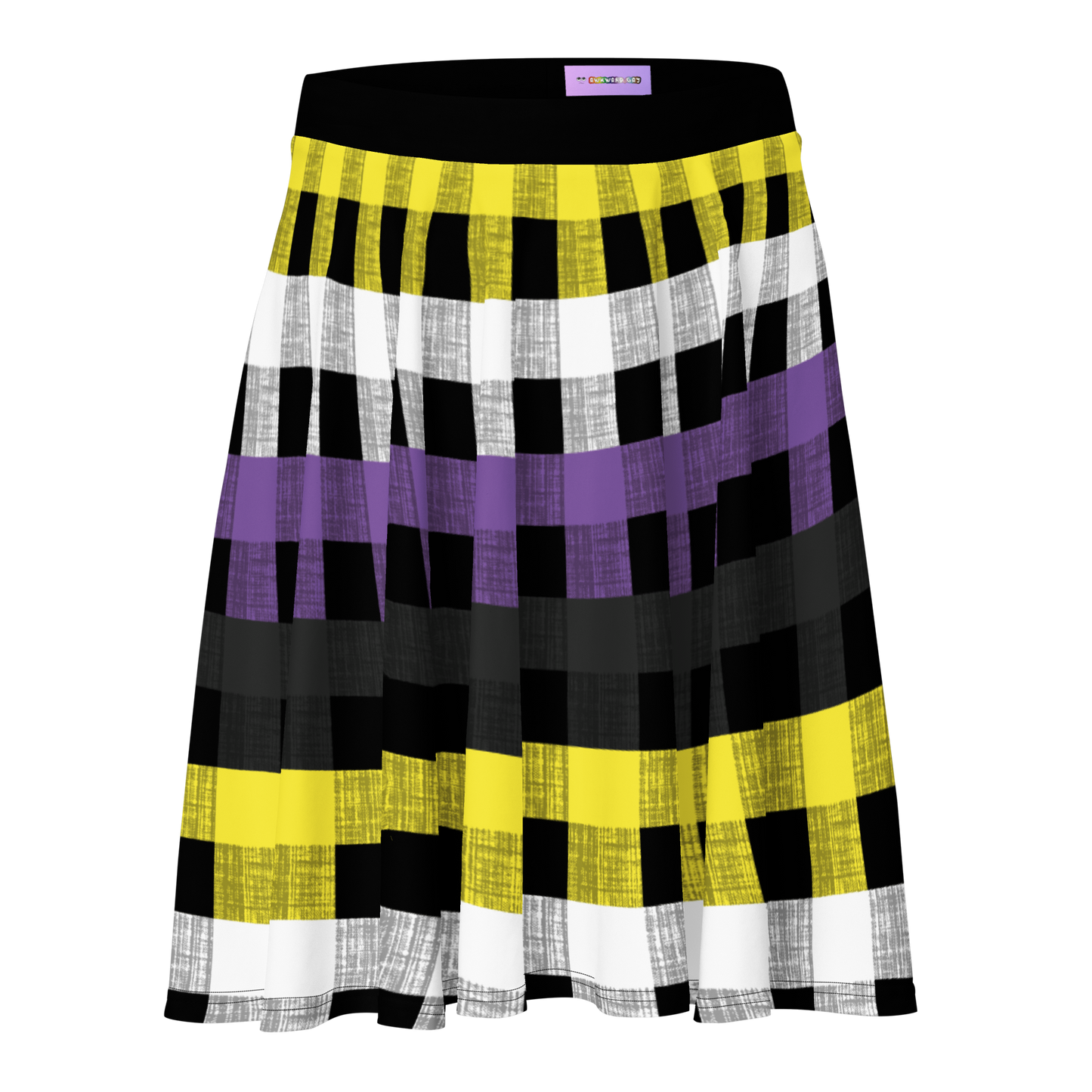 Enby Flannel Skater Skirt