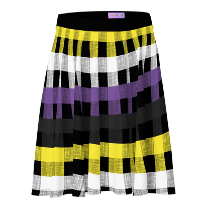 Enby Flannel Skater Skirt