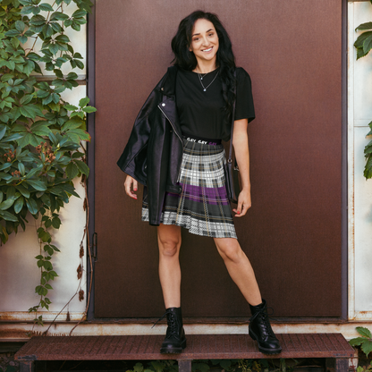 Ace Plaid Skater Skirt - GAY