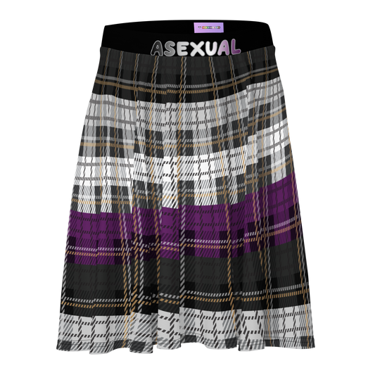 Ace Plaid Skater Skirt - ASEXUAL