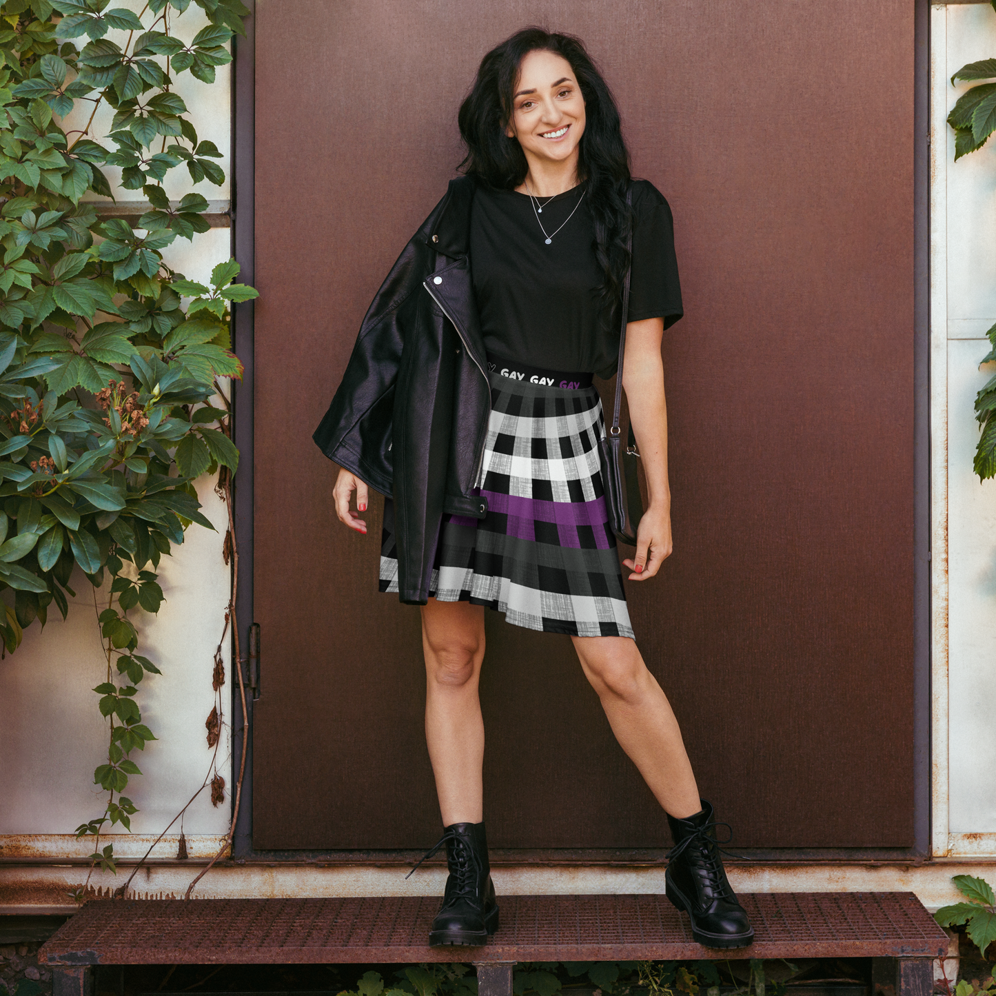 Ace Flannel Skater Skirt - GAY