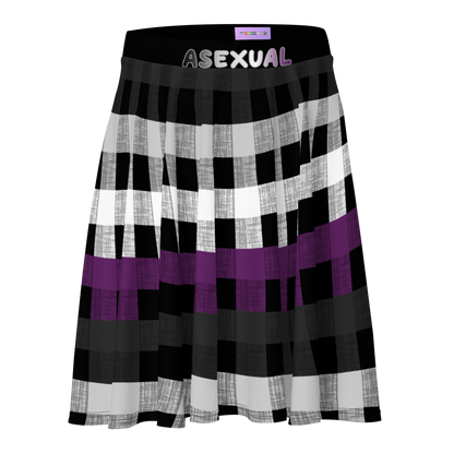 Ace Flannel Skater Skirt - ASEXUAL