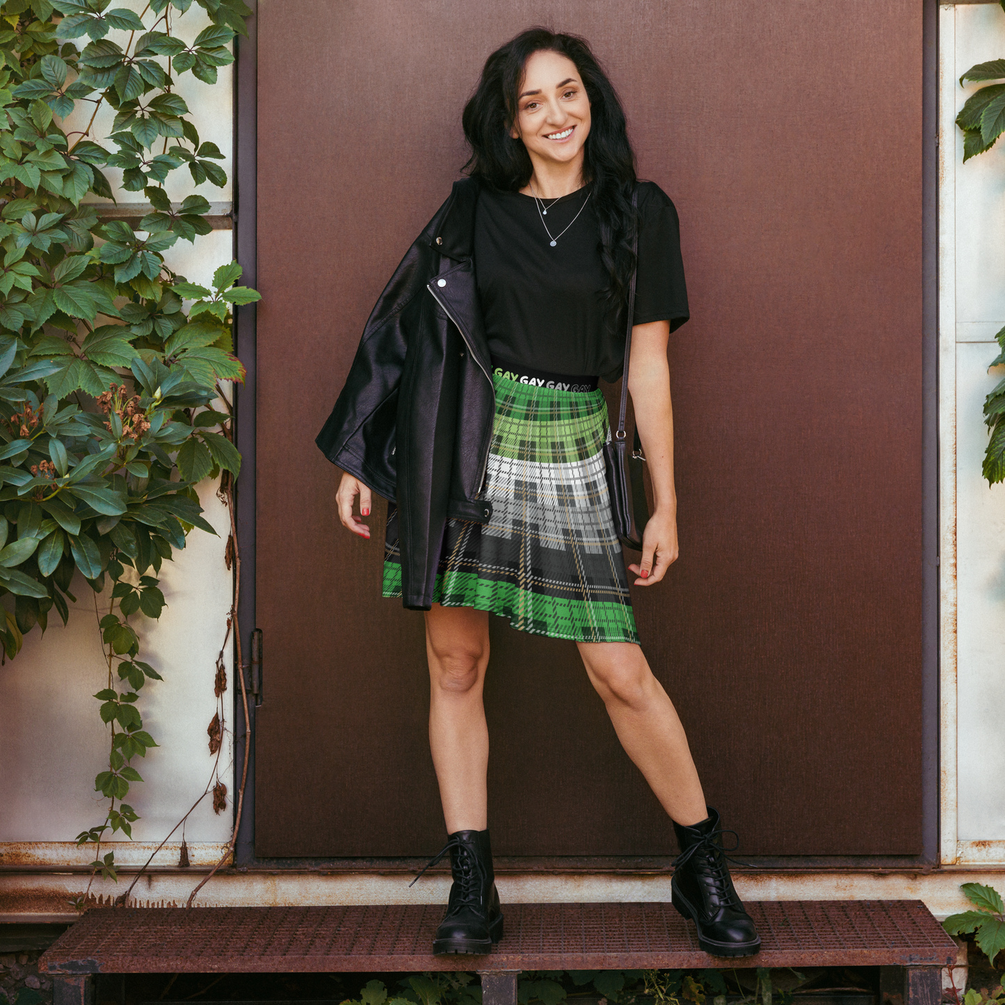 Aro Plaid Skater Skirt - GAY