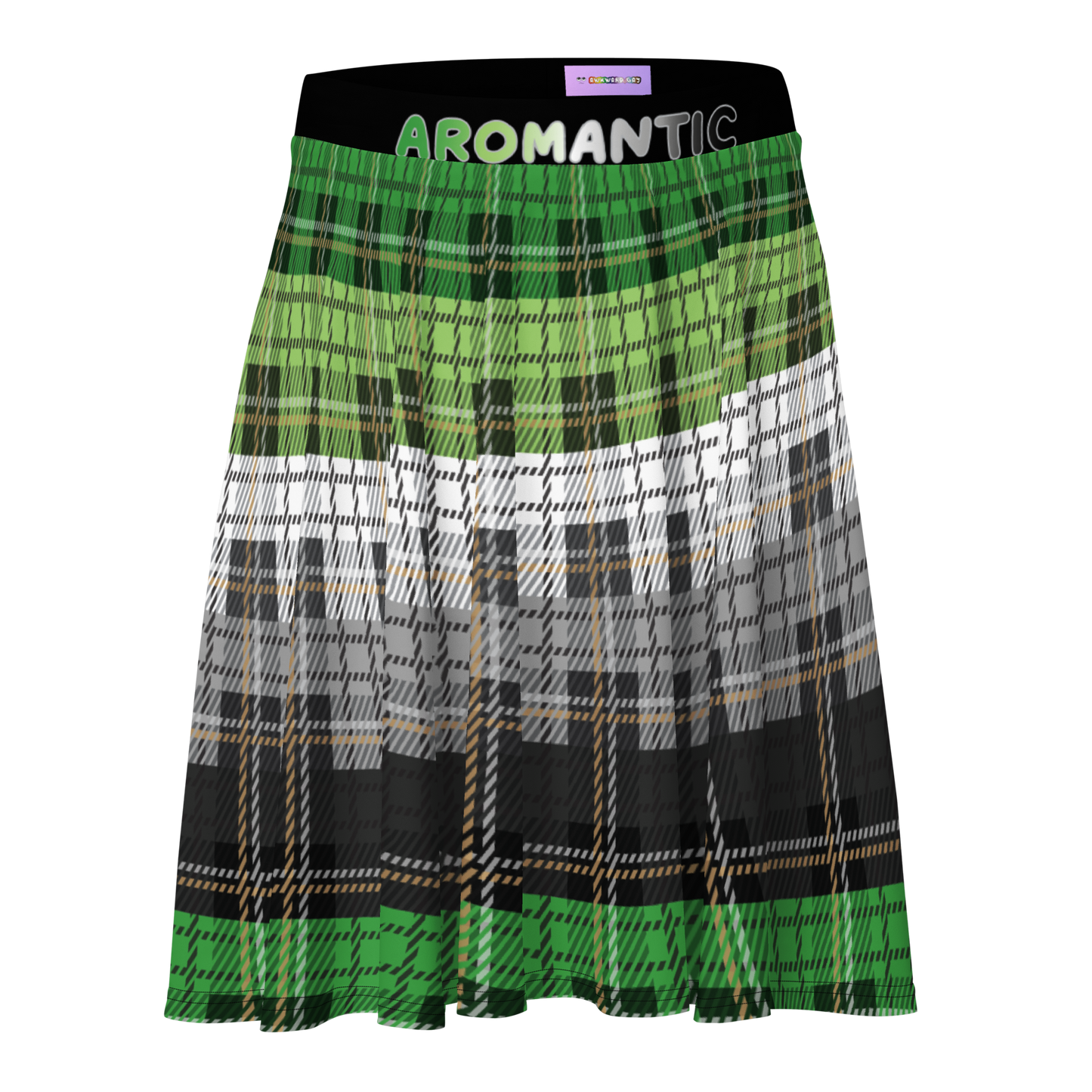 Aro Plaid Skater Skirt - AROMANTIC