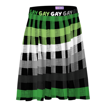 Aro Flannel Skater Skirt - GAY