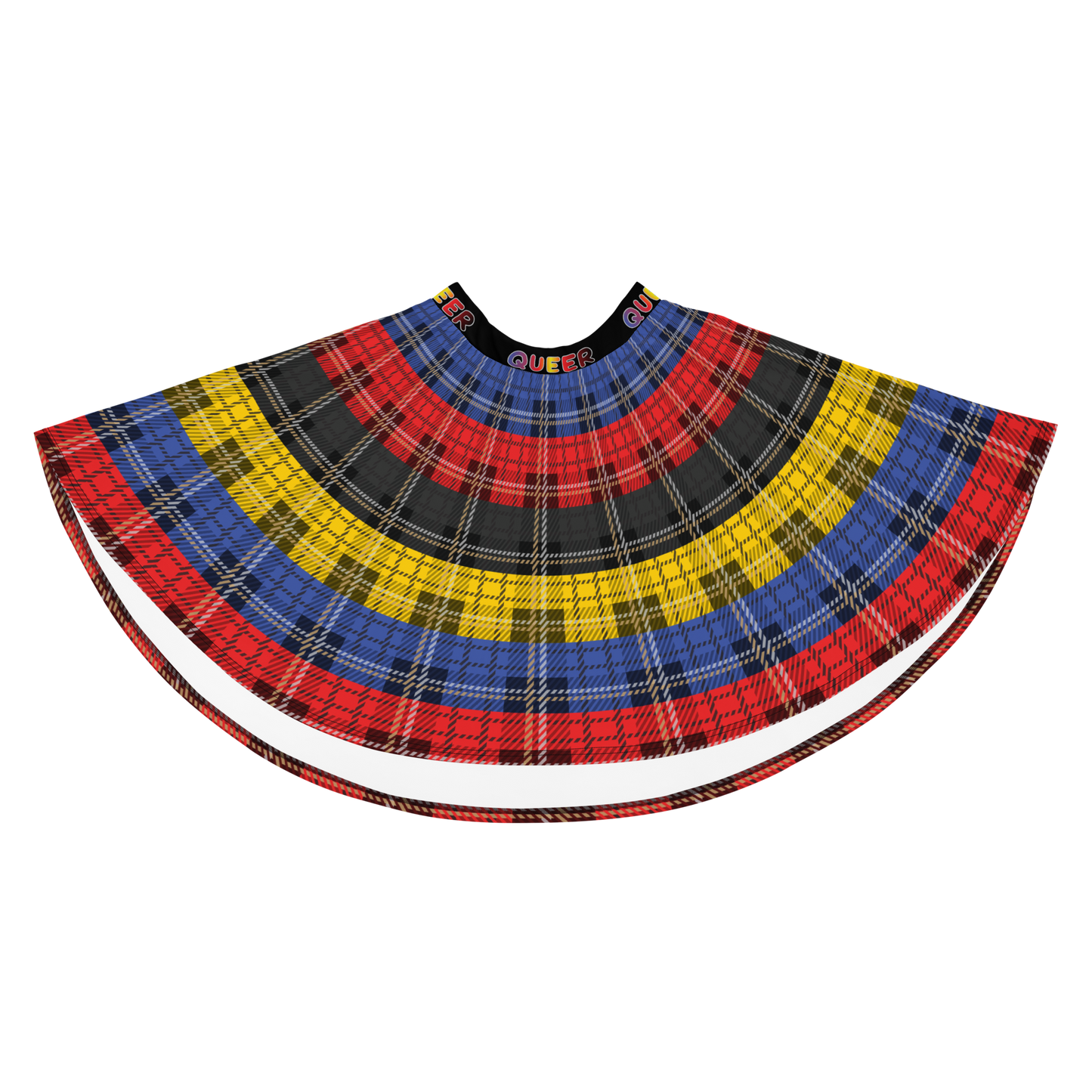 Poly Plaid Skater Skirt - QUEER