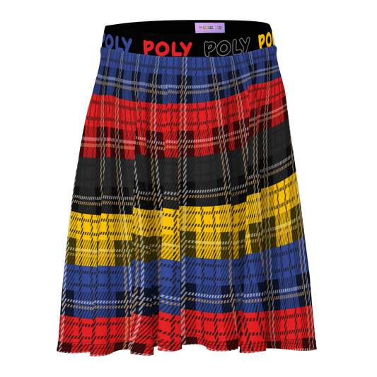 Poly Plaid Skater Skirt - POLY