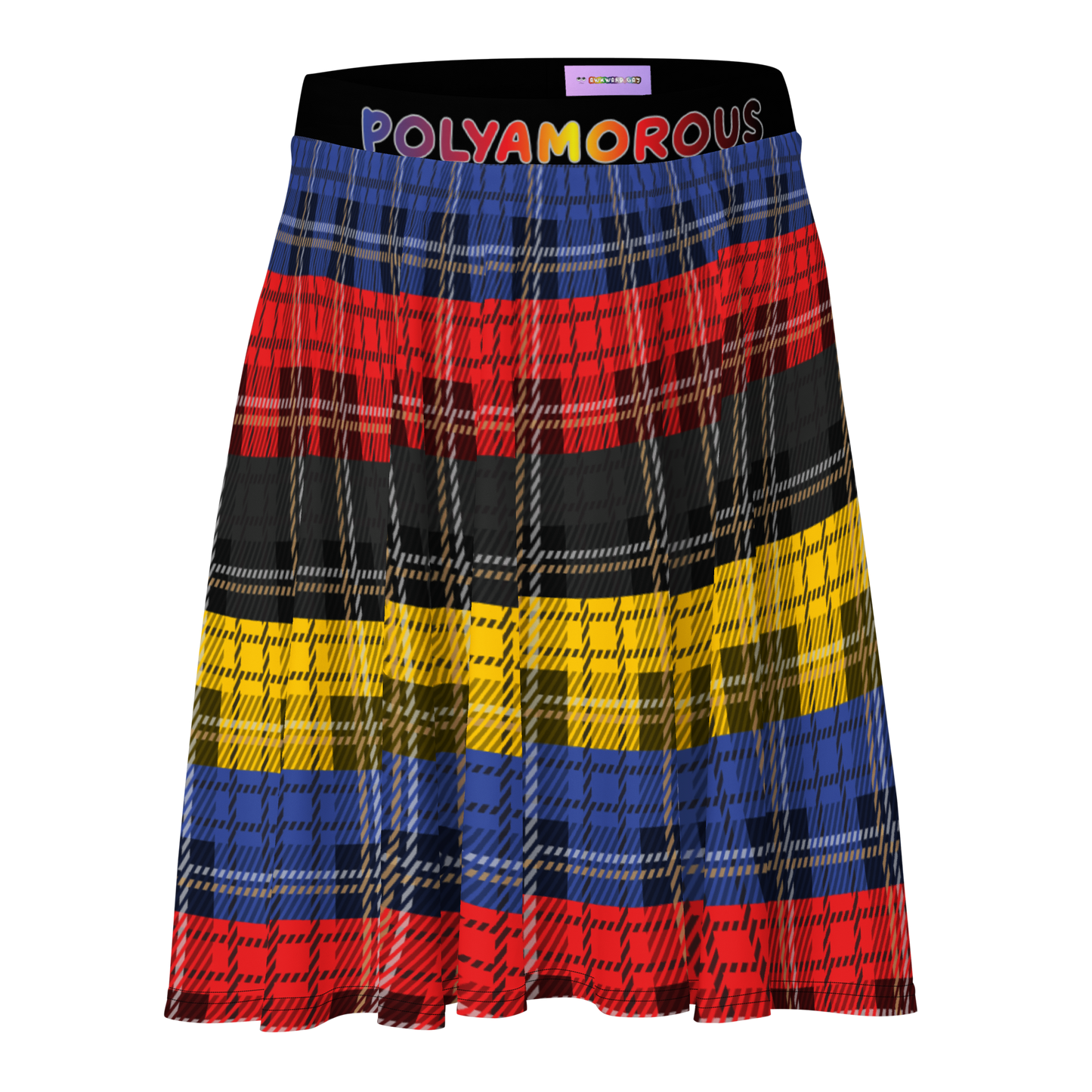 Poly Plaid Skater Skirt - POLYAMOROUS