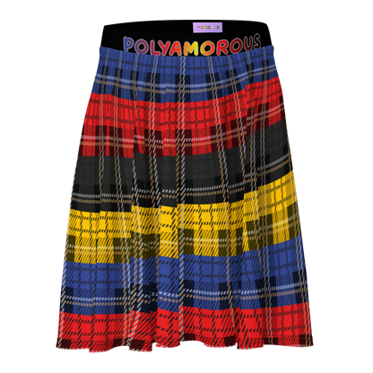 Poly Plaid Skater Skirt - POLYAMOROUS