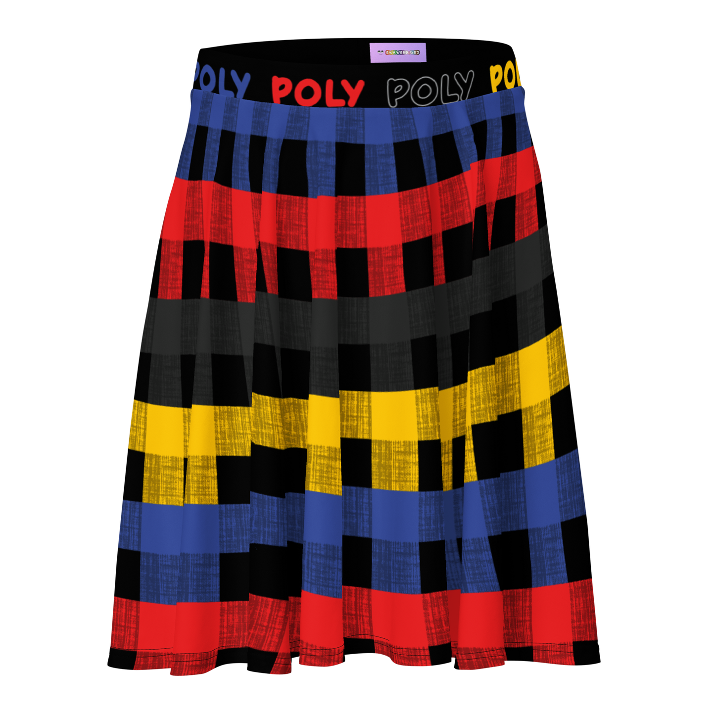 Poly Flannel Skater Skirt - POLY