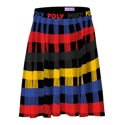 Poly Flannel Skater Skirt - POLY