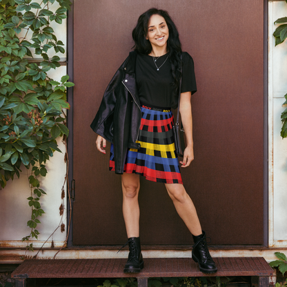 Poly Flannel Skater Skirt - POLY