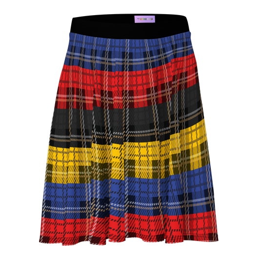 Poly Plaid Skater Skirt