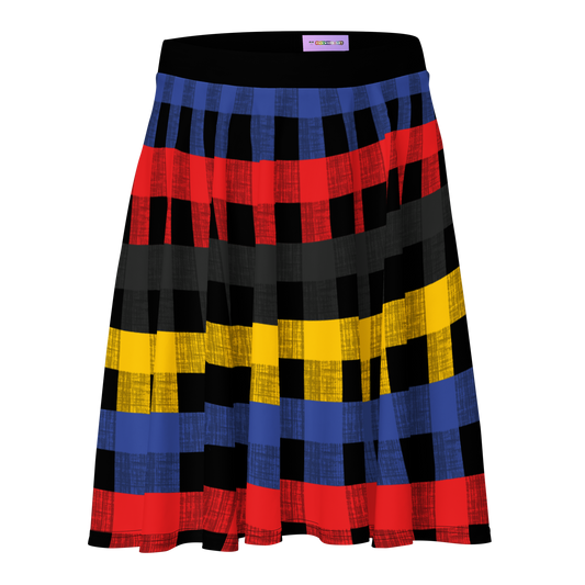 Poly Flannel Skater Skirt