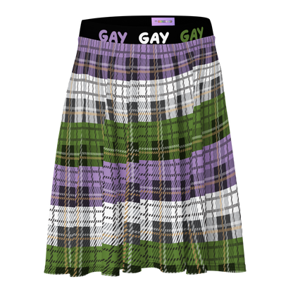 Genderqueer Plaid Skater Skirt - GAY