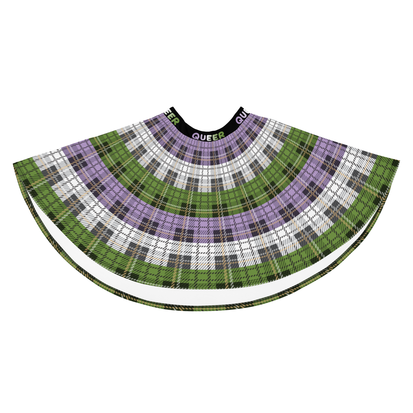 Genderqueer Plaid Skater Skirt - QUEER