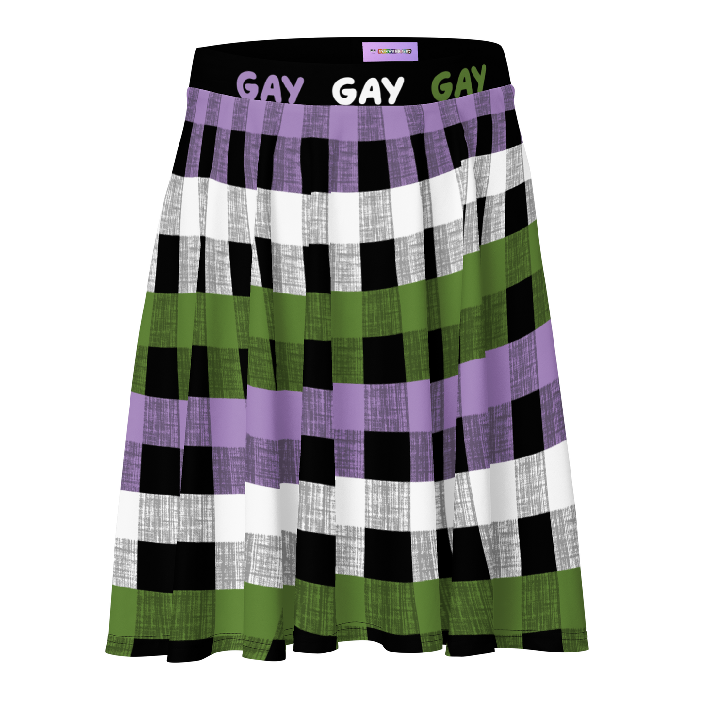 Genderqueer Flannel Skater Skirt - GAY