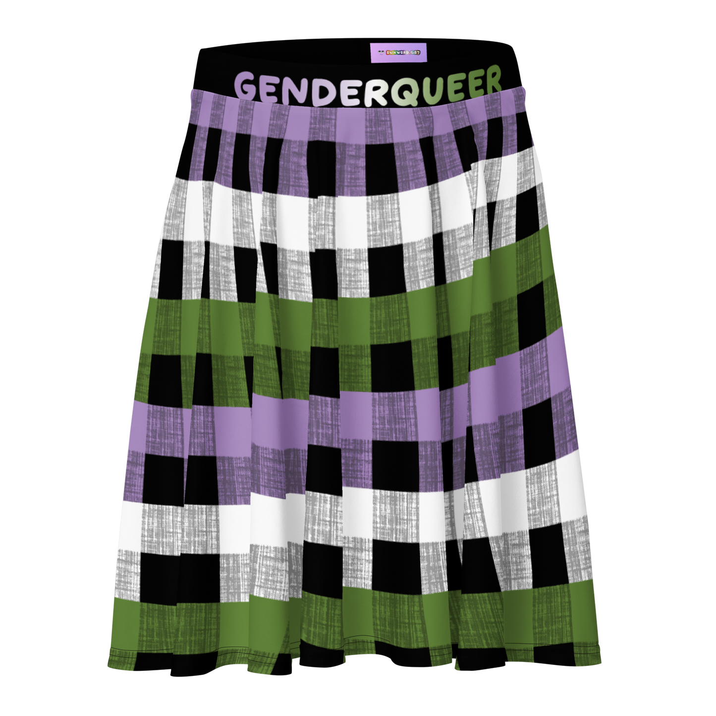 Genderqueer Flannel Skater Skirt - GENDERQUEER